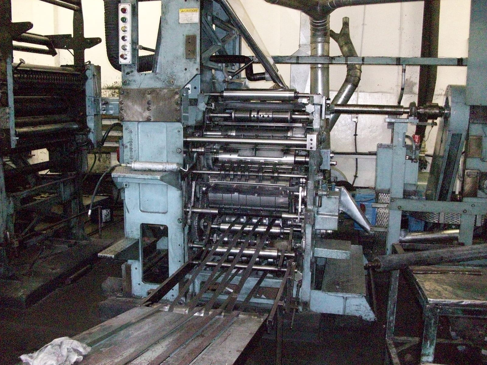 A newspaper printing press at The Chronicle in Bulawayo, Zimbabwe