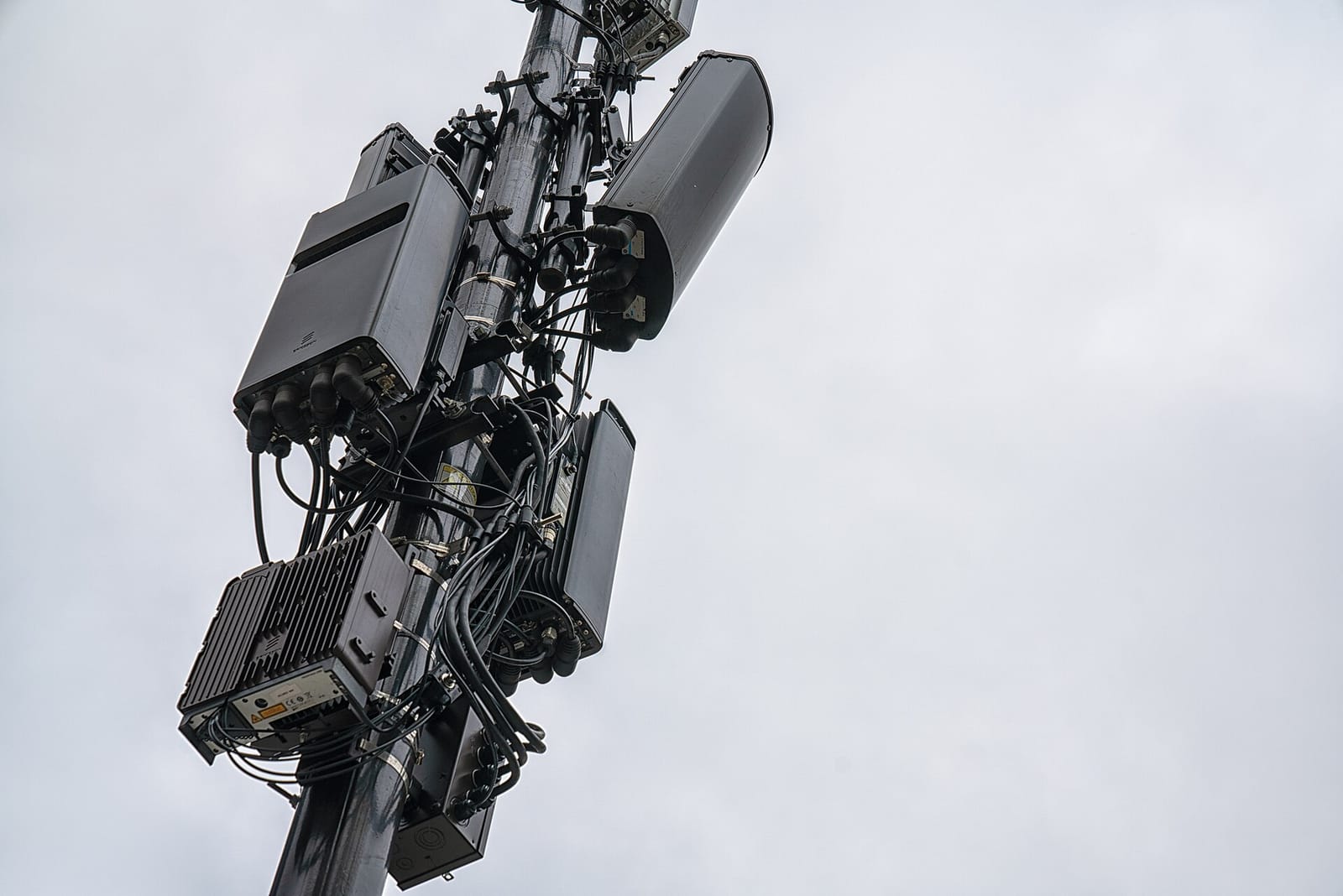 Antennas and radio equipment mounted on a cellular tower