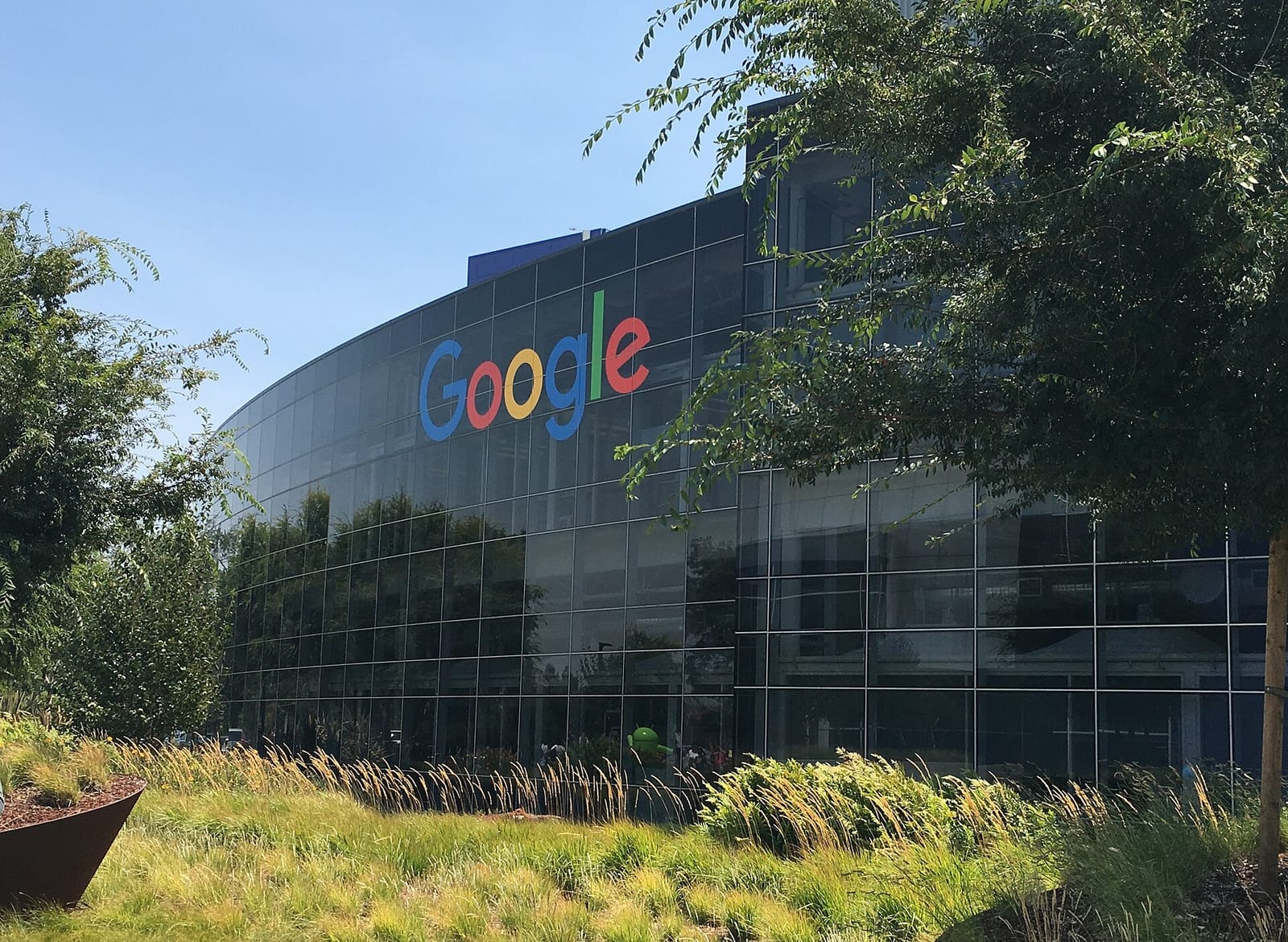 Google headquarters at the Googleplex in Mountain View, California