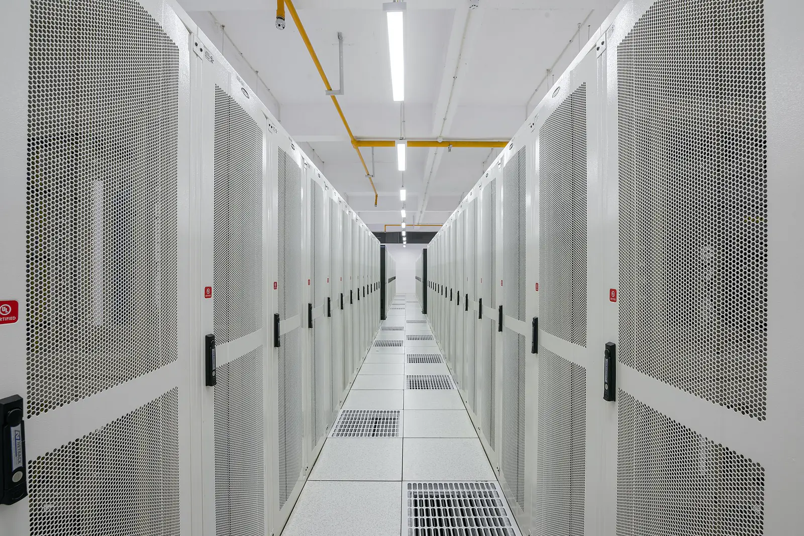 Server racks in a data center