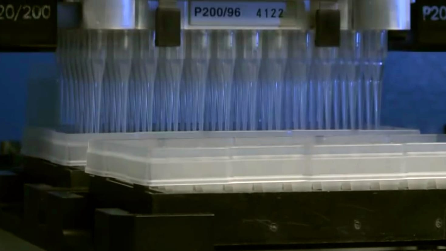 A Biomek FX liquid-handling robot used to automate pipetting in a laboratory