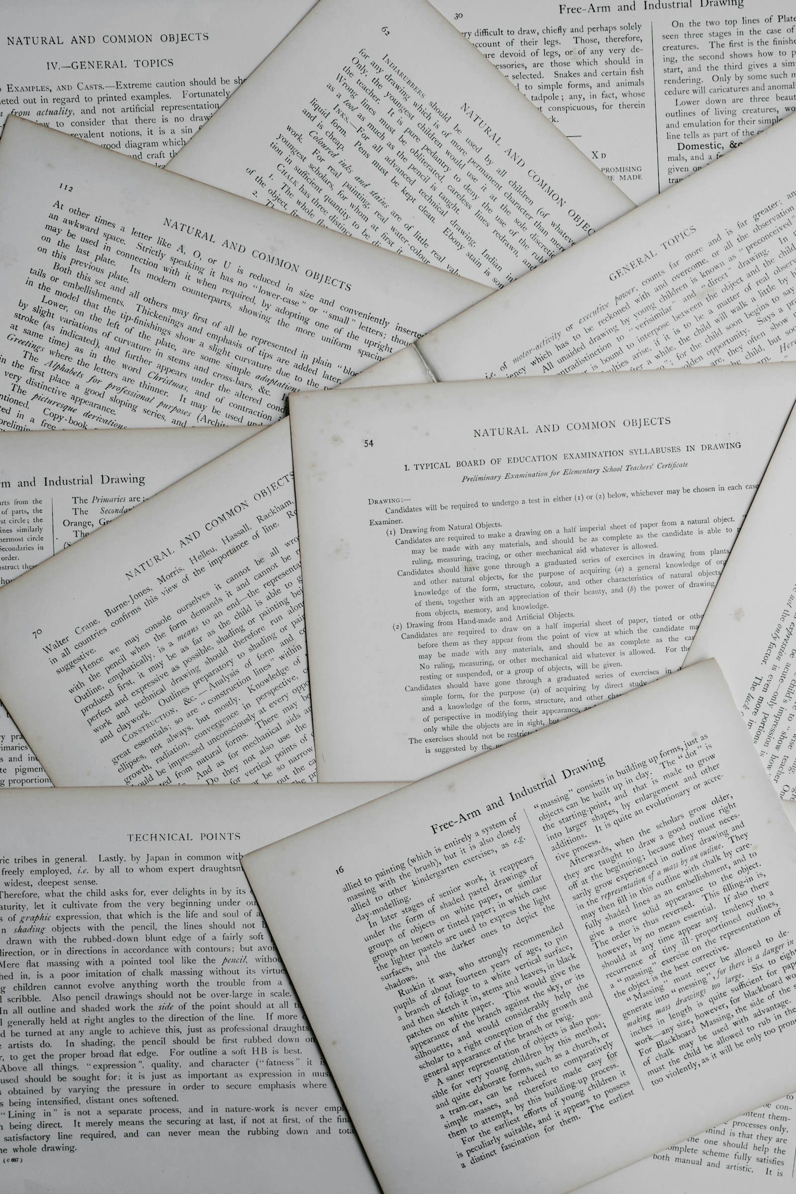 Stacks of printed papers and documents