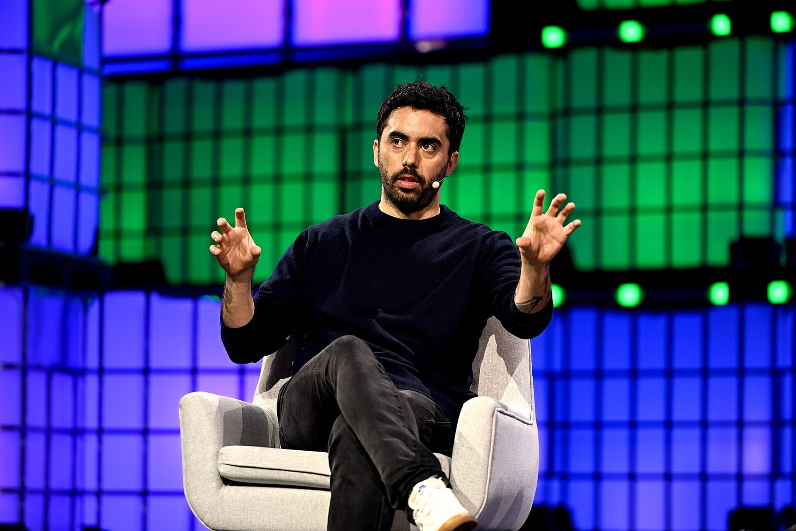 Runway founder and CEO Cristóbal Valenzuela on Centre Stage at Web Summit 2025 in Lisbon